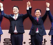 '간신배·흑색선전' 수위 높아진 합동연설회…'연대' '당정분리' 공방
