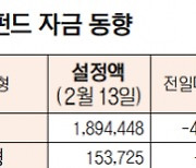 [데이터로 보는 증시]유형별 펀드 자금 동향(2월 13일)