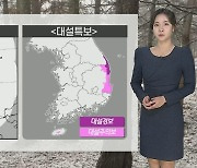 [날씨] 동해안 중심 대설특보…밤까지 최고 8㎝ 눈