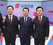 당대표 후보 4인 첫 TV토론 내내…'윤심' 놓고 공방전