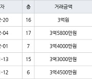 수원 영통동 영통신나무실신성신안쌍용진흥 59㎡ 3억원에 거래