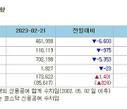 [표]증시주변 자금동향 (2/21)