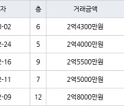 수원 정자동 정자동신1차 56㎡ 2억4300만원에 거래