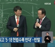 국민의힘 김재원 최고위원 ‘5·18 헌법수록 반대’…반발