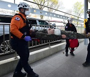 육군 50사단, 미사일 폭격 입은 서대구역 피해복구 훈련 실시