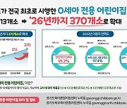 경기도, 0세아 전용 어린이집 올해 313개소→2026년 370개소 확대