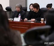 발언하는 아카시시 참사 피해자 유가족 시모무라 세이지씨