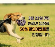 강아지숲 ‘국제 강아지의 날’ 기념 반려견 입장료 50% 할인