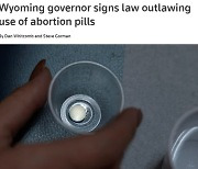 와이오밍주, 미국 첫 '낙태약' 금지 조치 단행…사후피임약은 대상 아냐