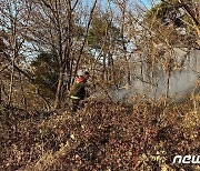 전남 보성 야산서 화재…농업쓰레기 태우다 번져(종합)