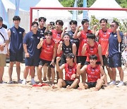 男비치핸드볼, 역사적인 첫 승…亞선수권 9위로 마감