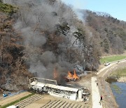 청주 낭성면서 산불…1시간여 만에 불길 잡아