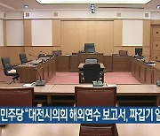 민주당 “대전시의회 해외연수 보고서, 짜깁기 일색”