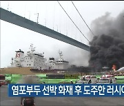염포부두 선박 화재 후 도주한 러시아인 항해사 집유
