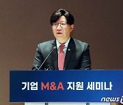 M&A 지원 세미나서 축사하는 김소영 부위원장