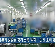 1분기 강원권 경기 소폭 ‘악화’…민간 소비 감소