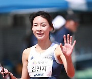 '육상계 아이돌' 김민지, 시즌 첫 대회 2위…"55초대 목표"