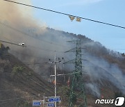 제천 봉화산 산불 임야 3㏊ 태워…주민 30여명 대피