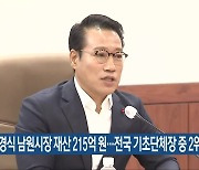 최경식 남원시장 재산 215억 원…전국 기초단체장 중 2위