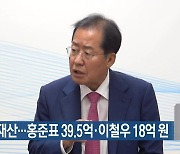 공직자 재산…홍준표 39.5억·이철우 18억 원