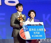 KCC 허웅, 4년 연속 KBL 최고의 '인기 선수'로 선정