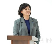 [Ms포토] 윤혜경 대표 '후원조인식 전 인사말'