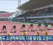 강원도 소년체육대회, 다음 달 6일 고성서 개최