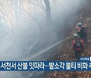 서천서 산불 잇따라…밭소각 불티 비화 추정