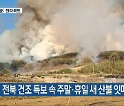 전북 건조 특보 속 주말·휴일 새 산불 잇따라