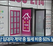 2월 울산 임대차 계약 중 월세 비중 60% 넘어