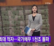 [YTN 실시간뉴스] 나라 살림 최대 적자...국가채무 1천조 돌파