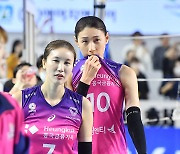 [ST포토] 아쉬워하는 흥국생명 김연경