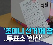 '초미니 선거'에 참여 저조..투표소 '한산'