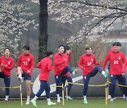 잠비아전 앞두고 훈련 나선 여자축구대표팀