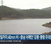 대전·세종·충남 내일까지 40mm 비…충남 서해안 ‘강풍·풍랑 주의보’