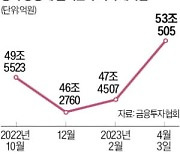 증시 대기자금 53조…개미들은 하락에 베팅