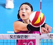 [ST포토] 김연경의 리시브