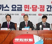 전기·가스 요금 민·당·정 간담회에서 발언하는 박대출 정책위의장