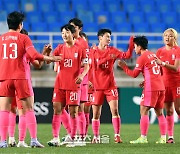 [포토]잠비아에 5-2 승리 거둔 한국 여자축구대표팀