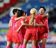 박은선, 9년 만의 '골맛'... 한국 여자축구, 잠비아 대파