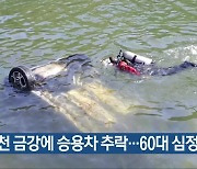 옥천 금강에 승용차 추락…60대 심정지