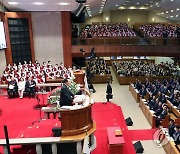 한국교회 부활절 연합예배 축사하는 윤석열 대통령