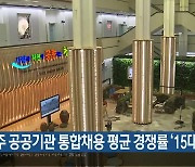 제주 공공기관 통합채용 평균 경쟁률 ‘15대 1’