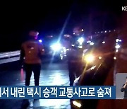 고속도로에서 내린 택시 승객 교통사고로 숨져