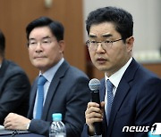 수출지원 협의회 인사말 하는 김창기 국세청장