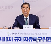 제10차 규제자유특구위원회에서 발언하는 한덕수 국무총리