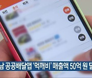 전남 공공배달앱 ‘먹깨비’ 매출액 50억 원 달성