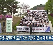 “강원특별자치도법 국회 공청회 조속 개최 촉구”