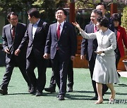 한빛맹학교 방문한 김기현 당 대표