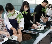 [포토] 창덕궁, '우리 함께 모란' 반려식물 기르기 체험